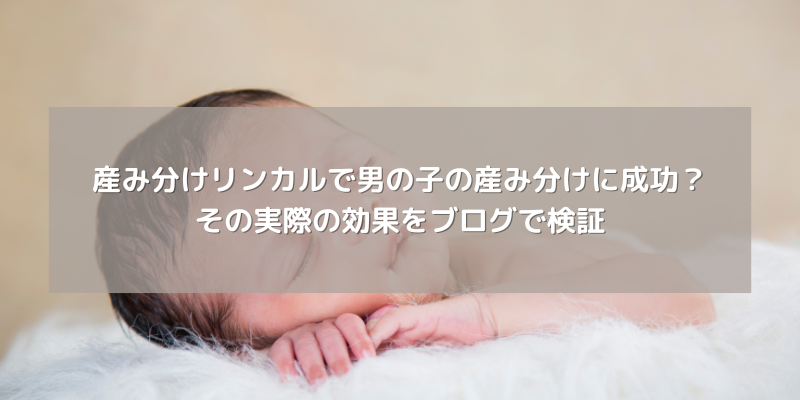 産み分けリンカルで男の子の産み分けに成功？その実際の効果をブログで検証